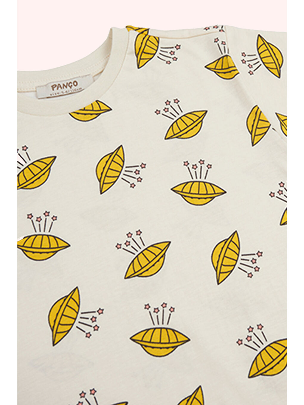 Erkek Çocuk Desenli Şortlu Bej Pijama Takımı-2