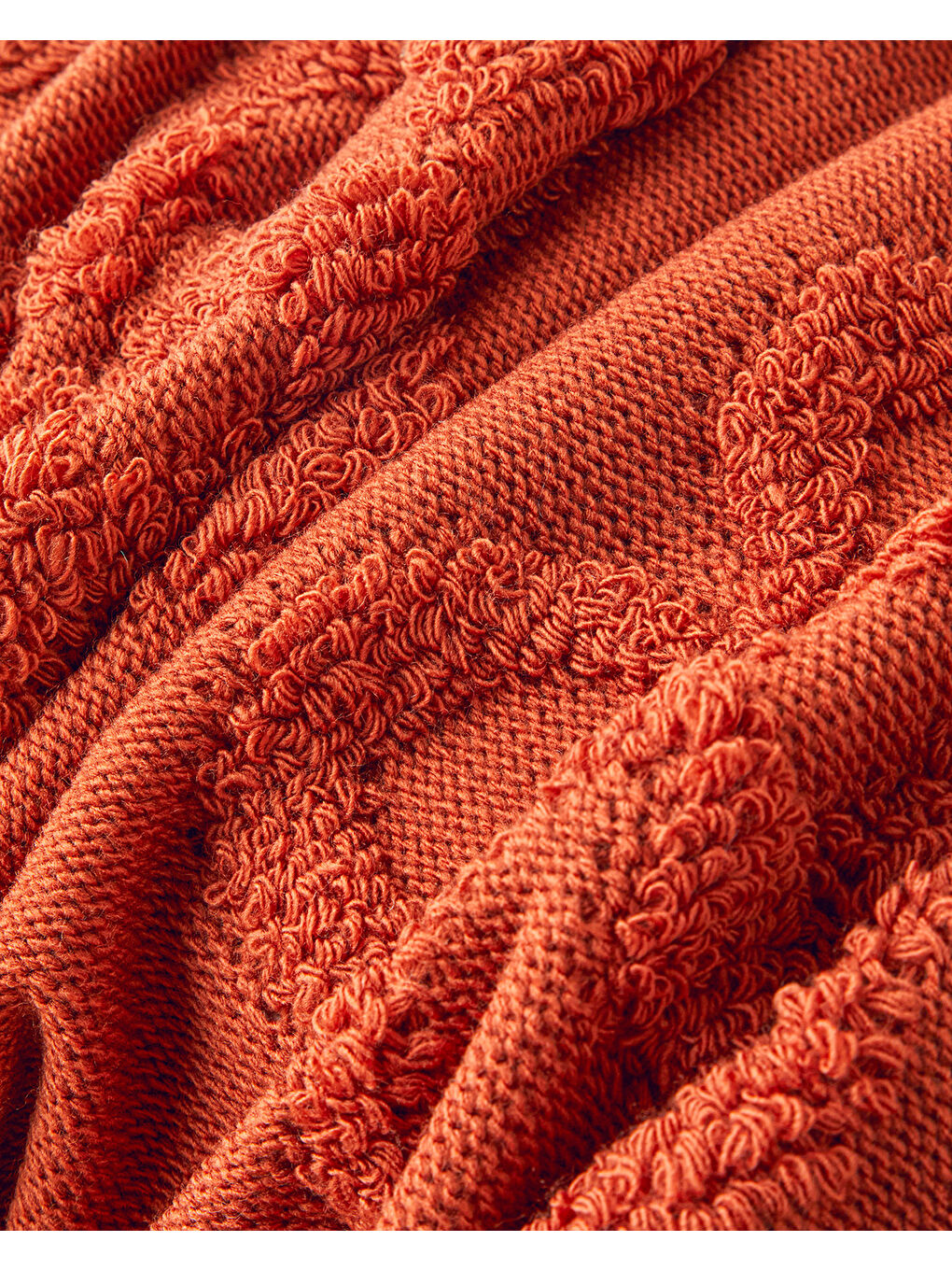 Kahverengi Luxwrap Triko Koltuk Şalı Kiremit-3