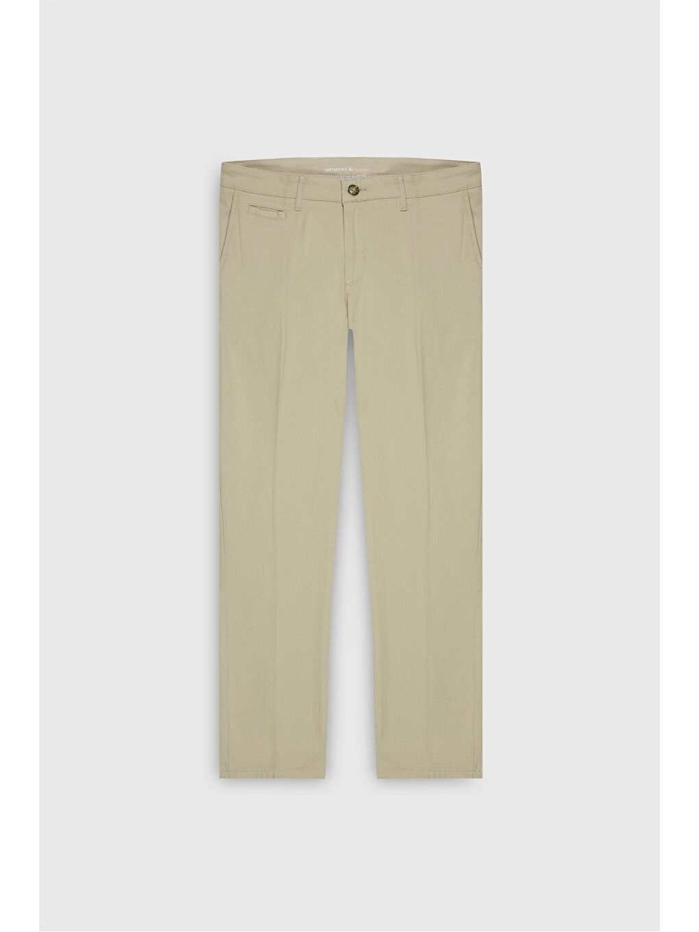 Bej Erkek Vizon Slim Fit Dar Kesim Yan Cepli Pamuklu Esnek Pantolon