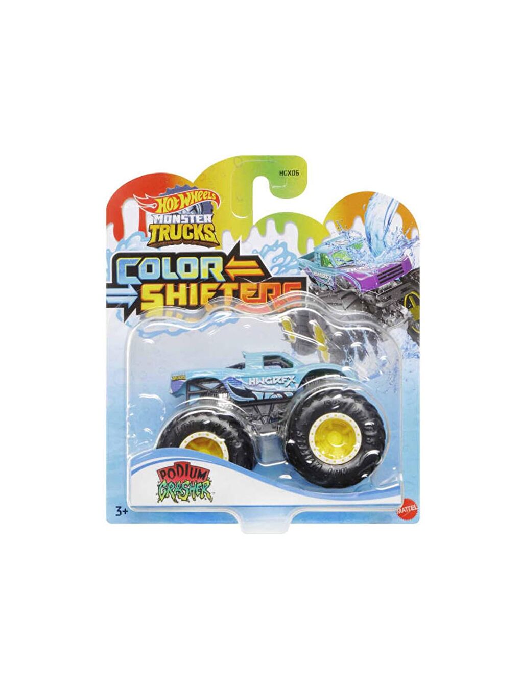 Hot Wheels Beyaz-Renklibaskı Monster Trucks Renk Değiştiren Araçlar HGX08 - 1