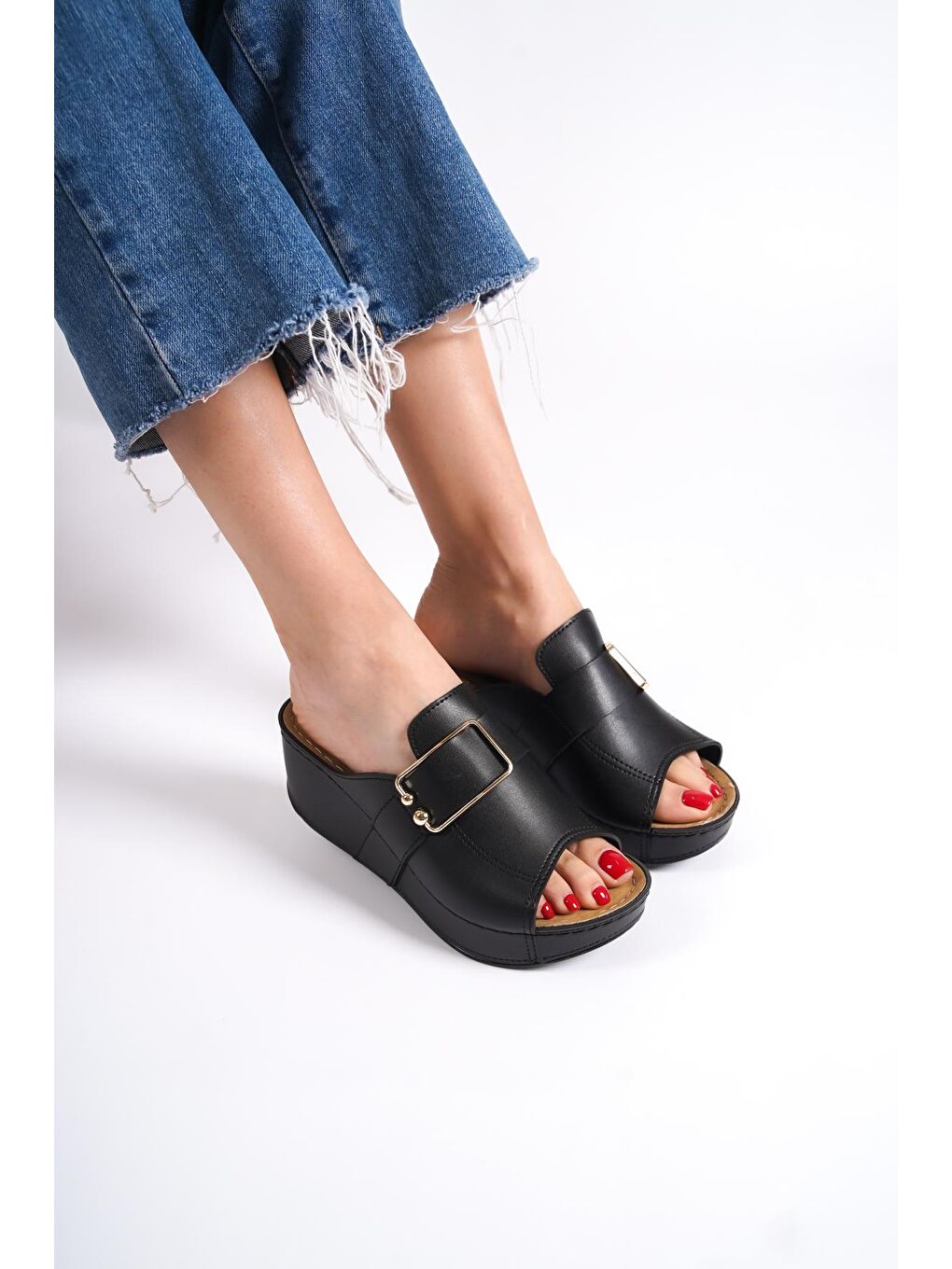 Siyah 612245 Kadın Terlik-1