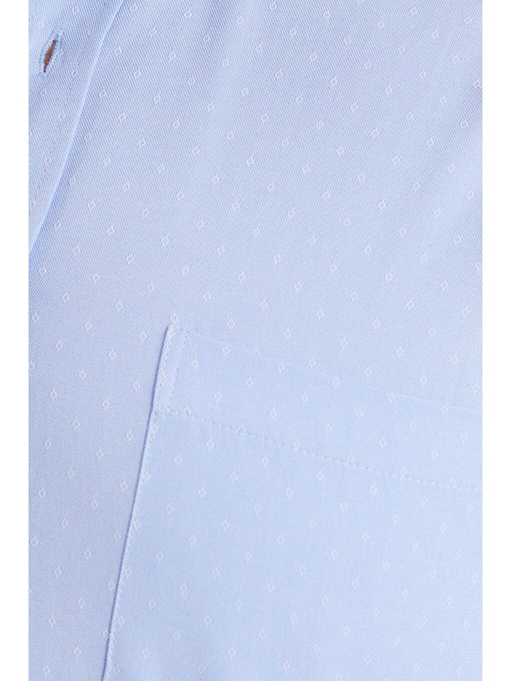 ​​​​​​​ Erkek Regular Fit Klasik Kesim Pamuklu Kolay Ütü Armürlü Mavi Düğmeli Yaka Gömlek-5