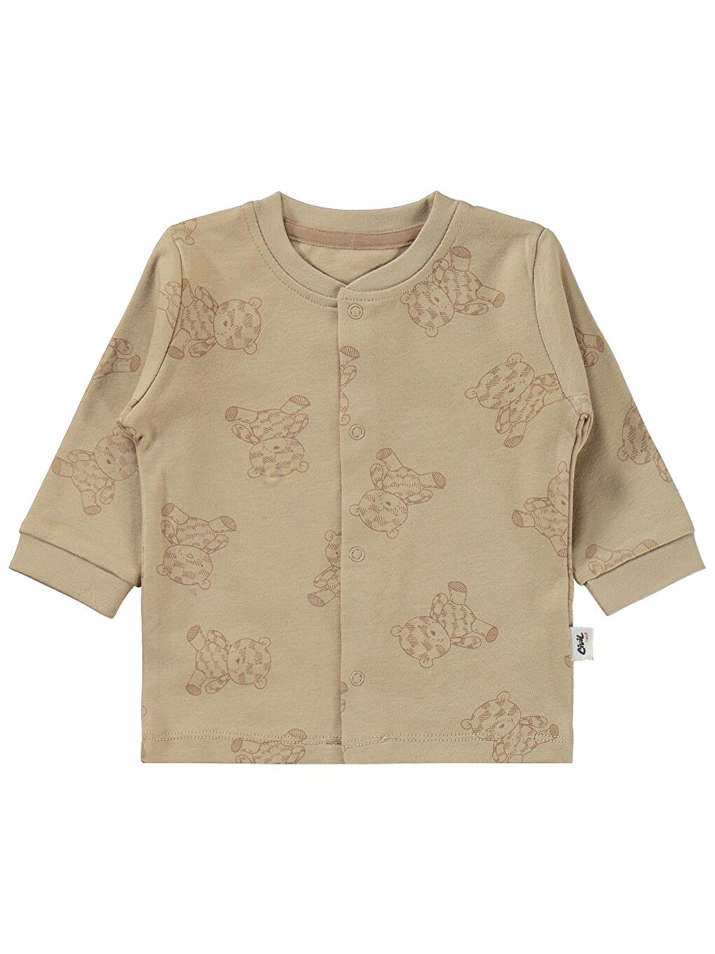 Kahverengi Baby Ayıcık Baskılı 6-18 Ay Pijama Takımı - Kahve-2