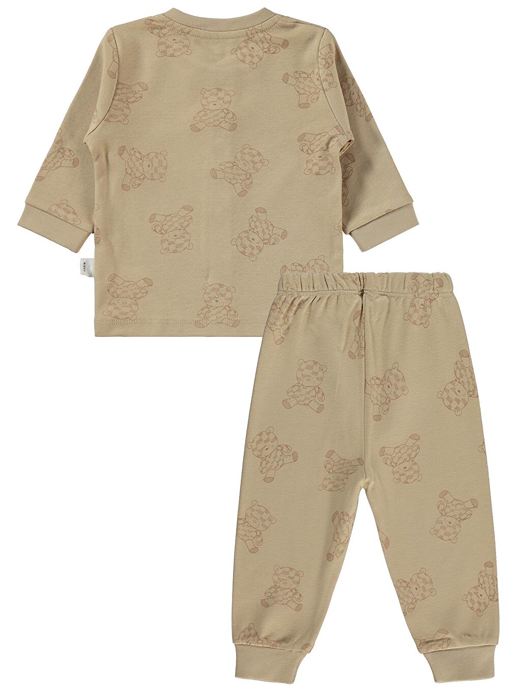 Kahverengi Baby Ayıcık Baskılı 6-18 Ay Pijama Takımı - Kahve-3