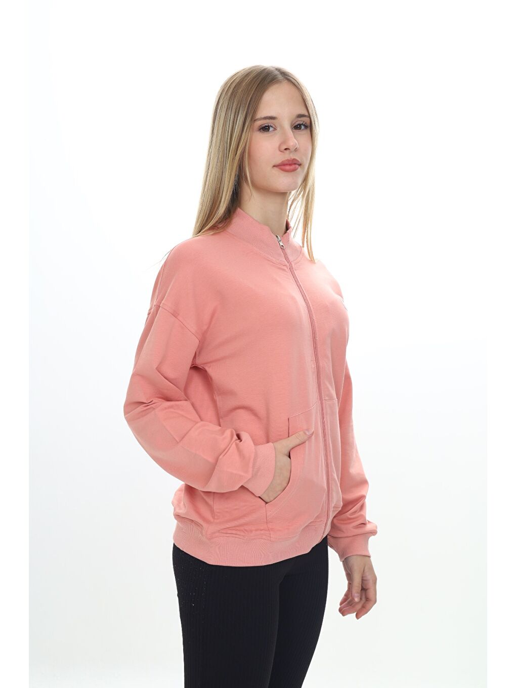 Mercan Kız Çocuk Nakışlı Hırka-1