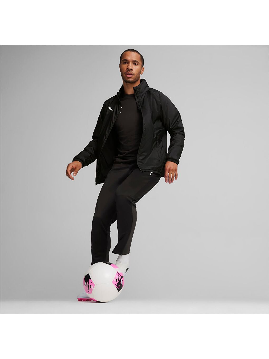 Siyah teamGOAL Football Erkek Ceket-1