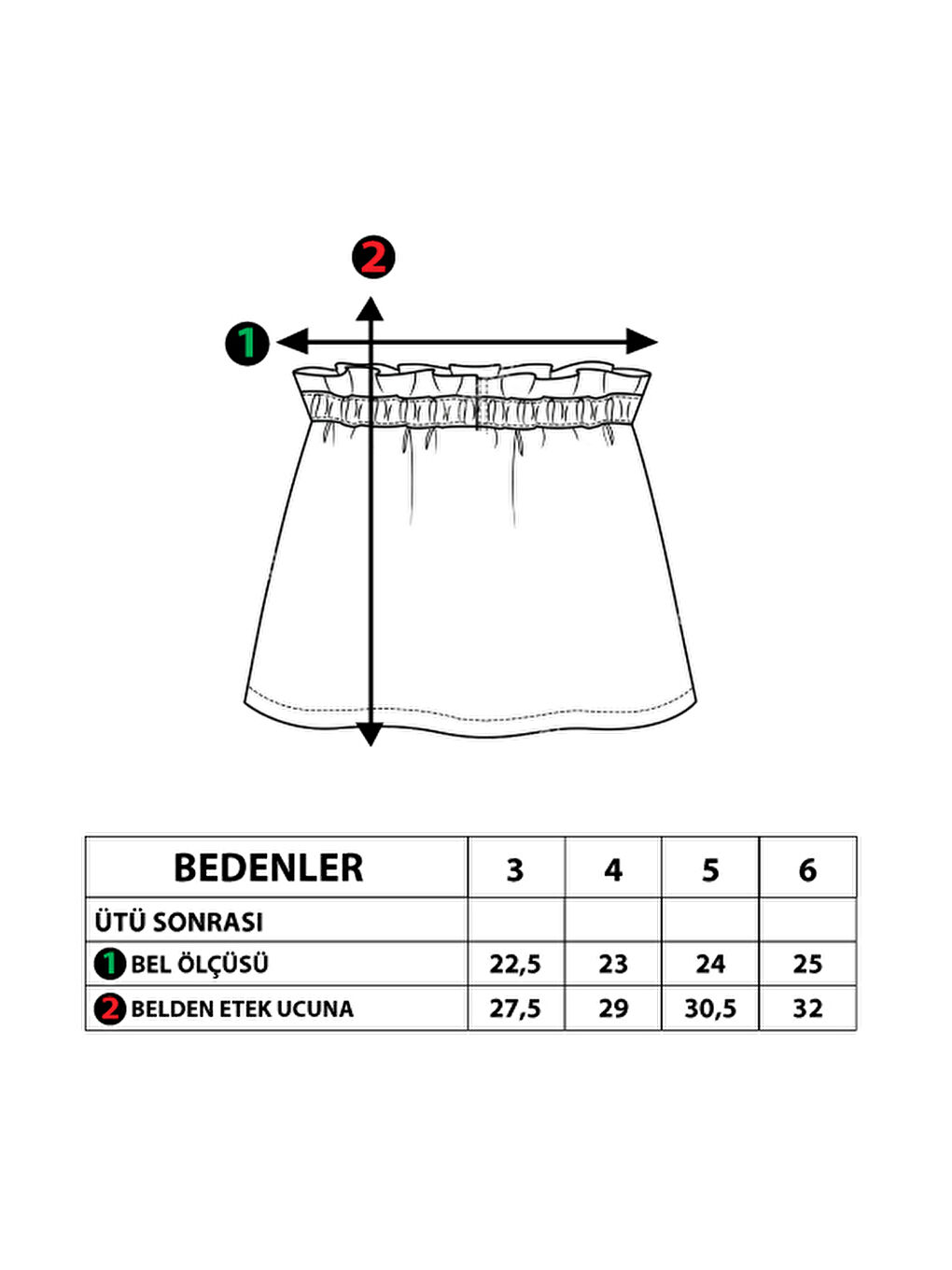 Siyah Kız Çocuk Cep Detaylı Papatya Nakışlı Etek-1