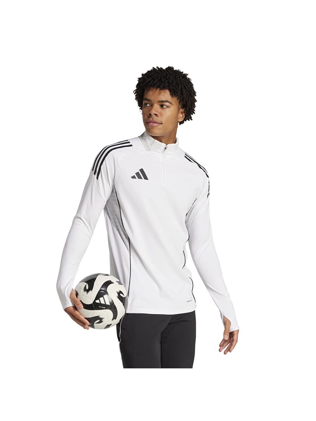 Tiro25c Training Erkek Beyaz Dik Yaka Tişört-2