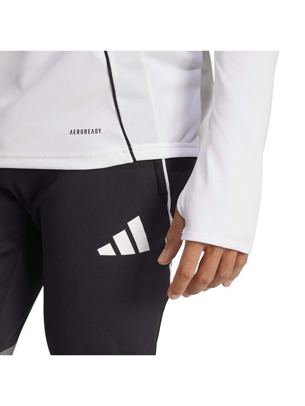 Tiro25c Training Erkek Beyaz Dik Yaka Tişört-3