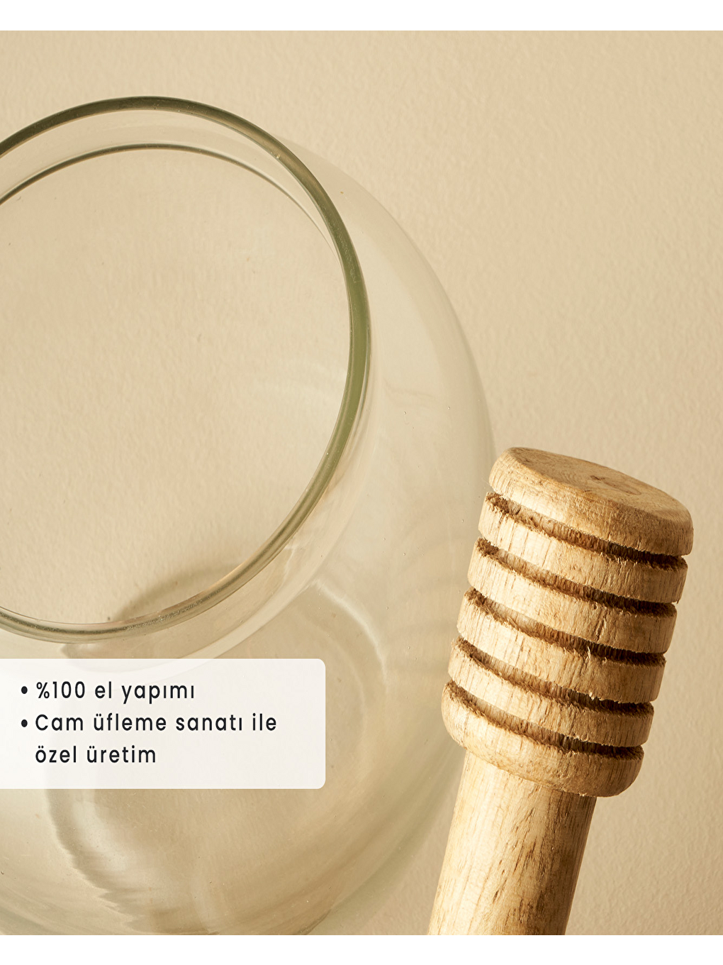 Bej Eden Mango Kapaklı Bal Kavanozu Naturel (600 Ml)-1