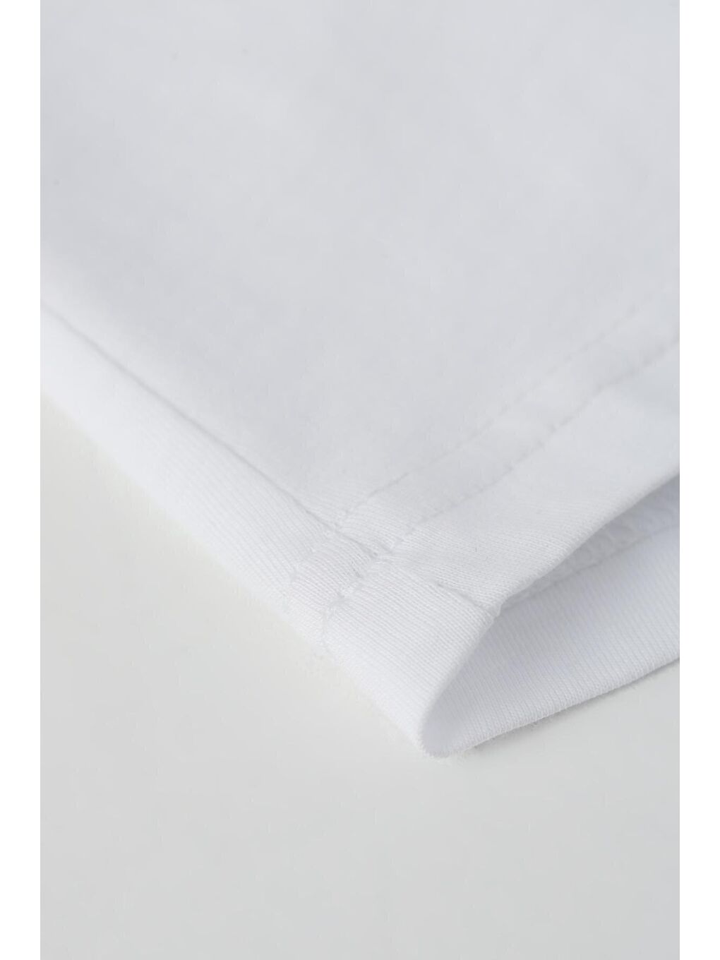 Beyaz %100 Pamuk Uzun Kollu Penye İçlik Elbise-4