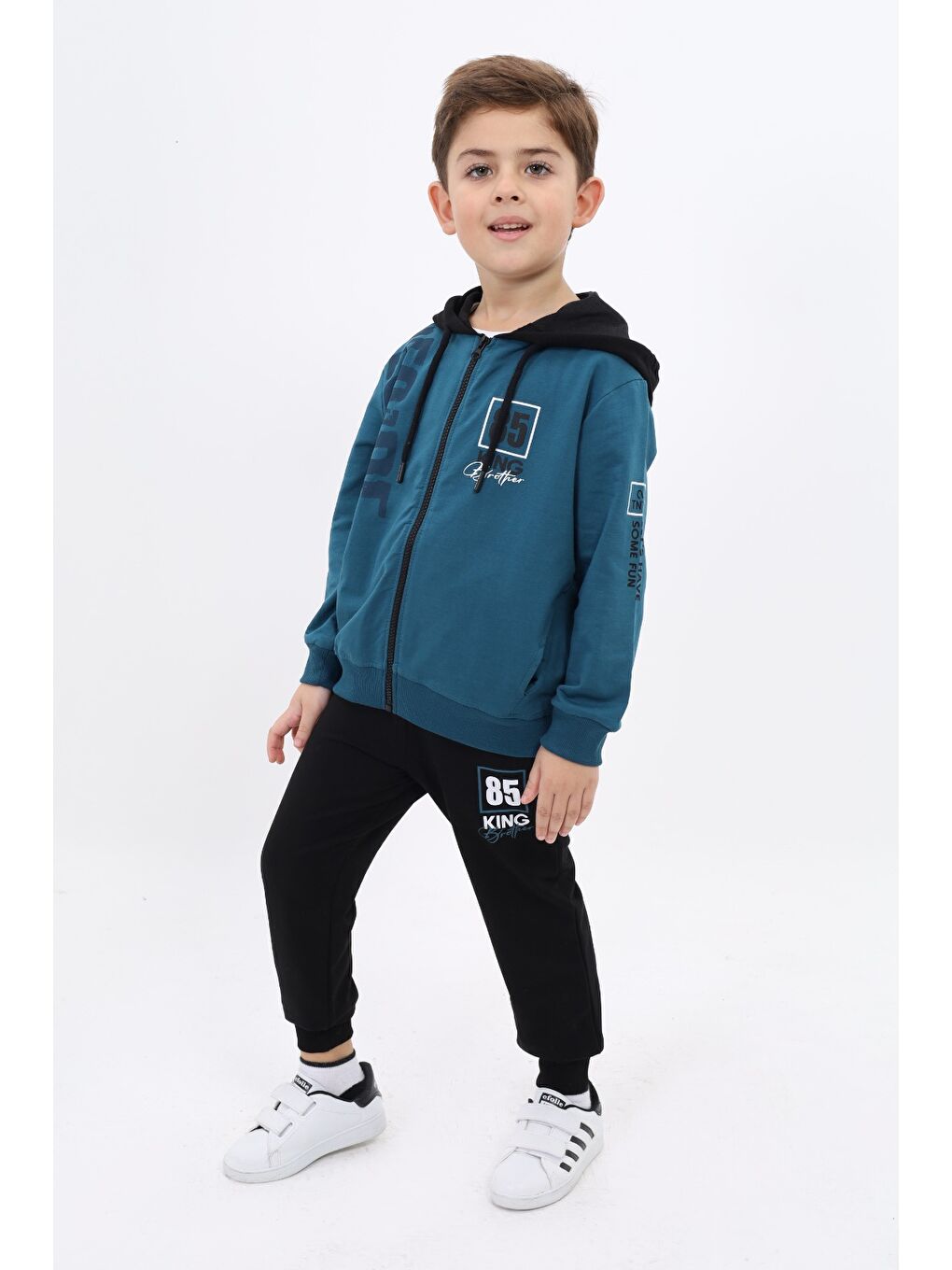 Petrol Erkek Çocuk Baskılı Eşofman Takım-1