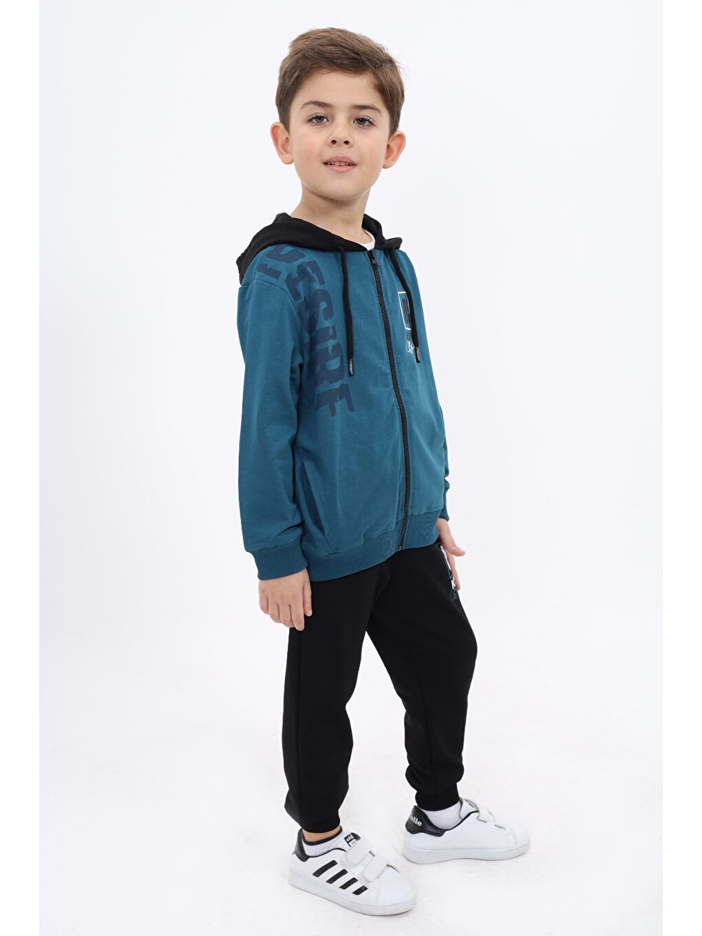 Petrol Erkek Çocuk Baskılı Eşofman Takım-2