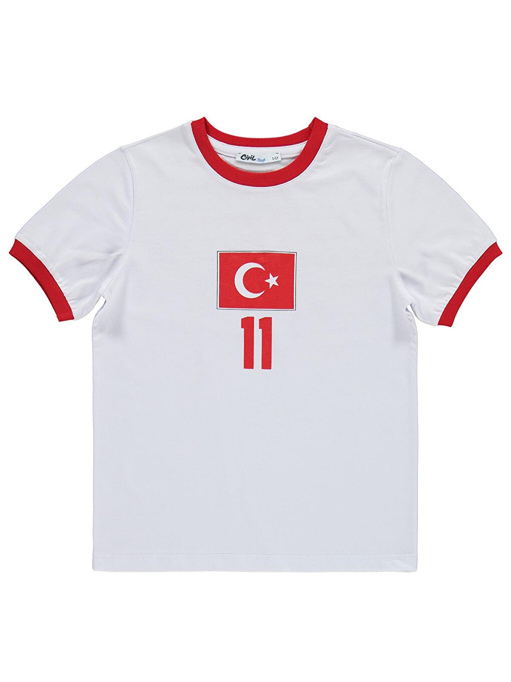 Boys Türkiye Baskılı 2-5 Yaş Takım - Beyaz-1