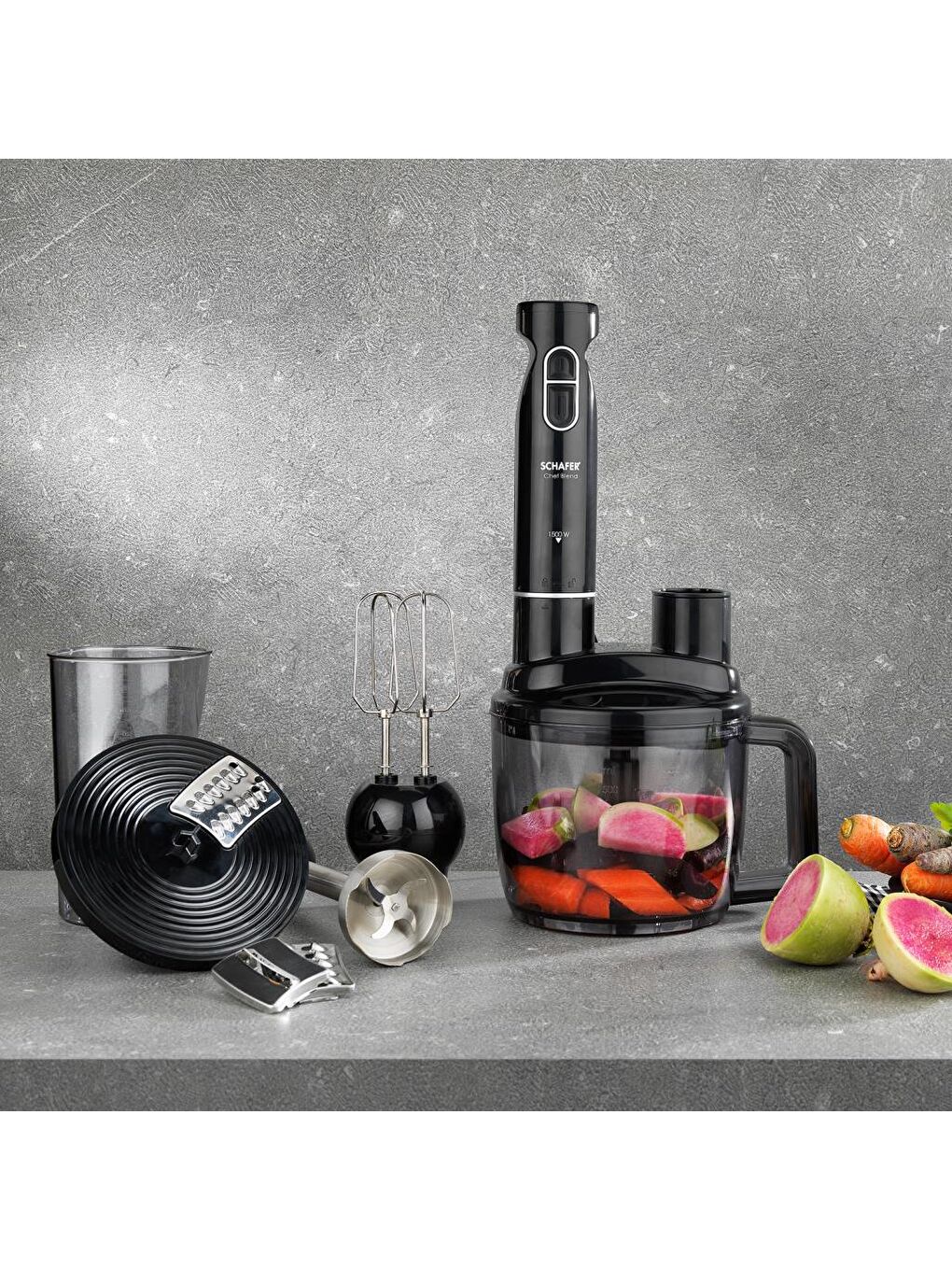 SCHAFER Siyah Chef Blend Mega Blender Set-Siyah