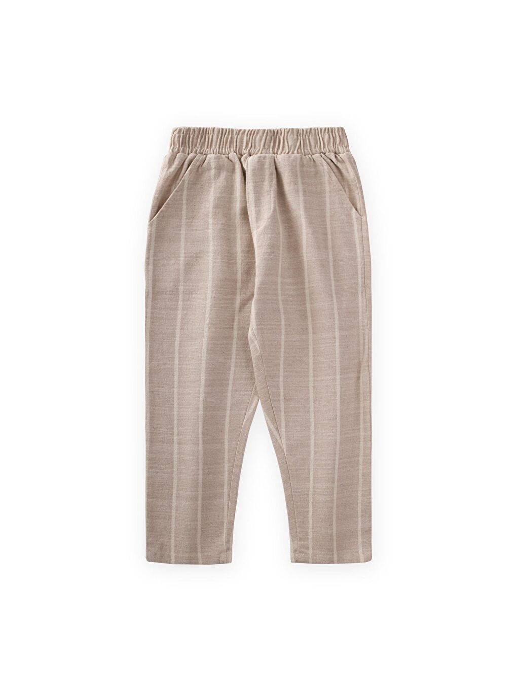 Kahverengi Çizgili Pantolon 4-12 Yaş Kahve-1