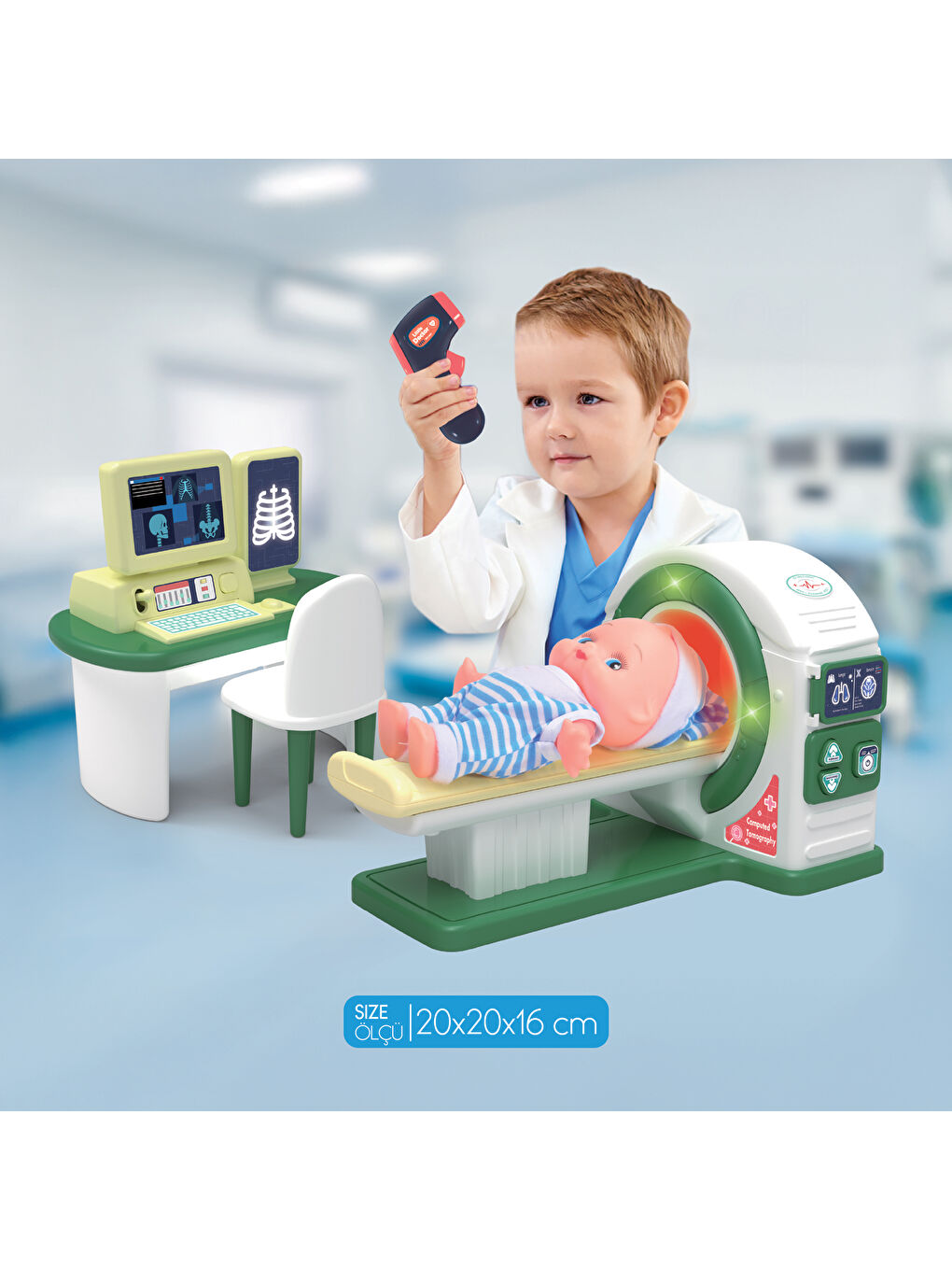 Işıklı ve Sesli Bilgisayarlı Tomografi Makinesi Medikal Oyun Seti-1