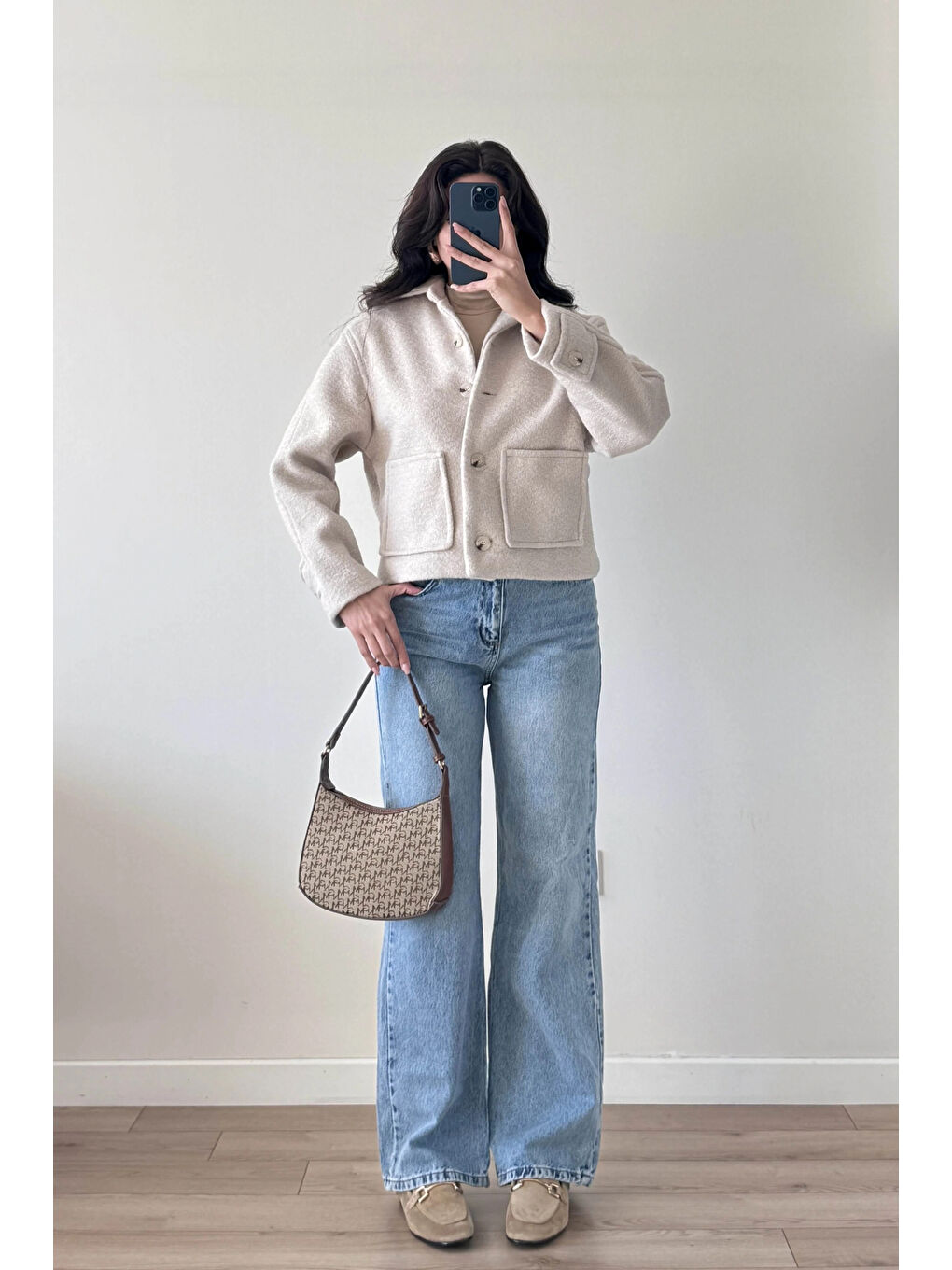 Kadın Bej Çift Cep Ceket 0011-1065-1