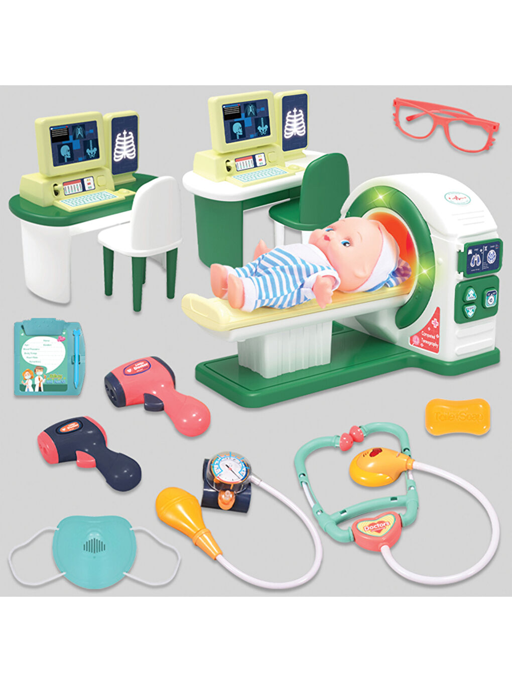 Işıklı ve Sesli Bilgisayarlı Tomografi Makinesi Medikal Oyun Seti-2