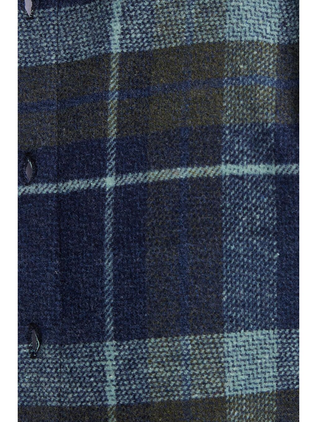 Yeşil Erkek Slim Fit Dar Kesim Kareli Kışlık Oduncu Gömlek-4