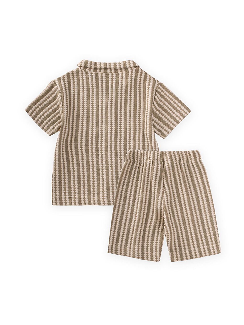 Bej Retro Gömlek Takım 2-8 Yaş S Vizon-1