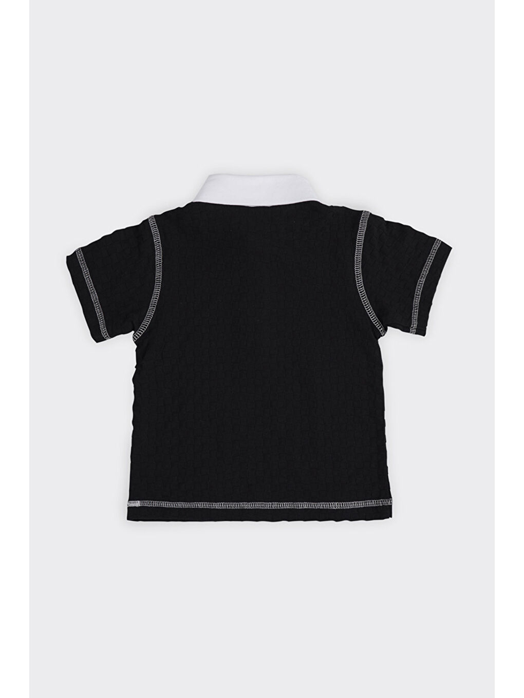 Erkek Bebek Siyah Polo Yaka Tişört-1