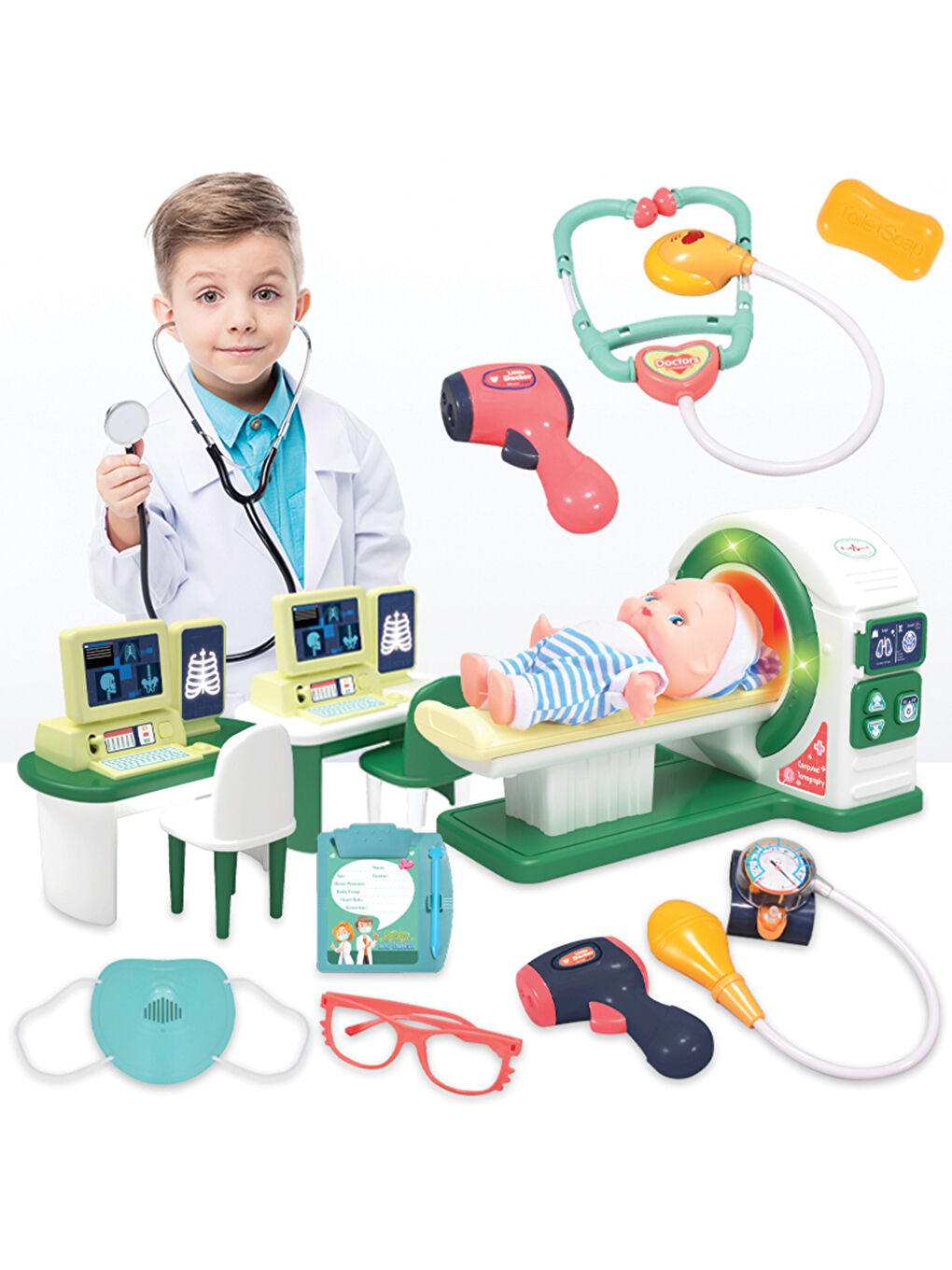 Işıklı ve Sesli Bilgisayarlı Tomografi Makinesi Medikal Oyun Seti-5