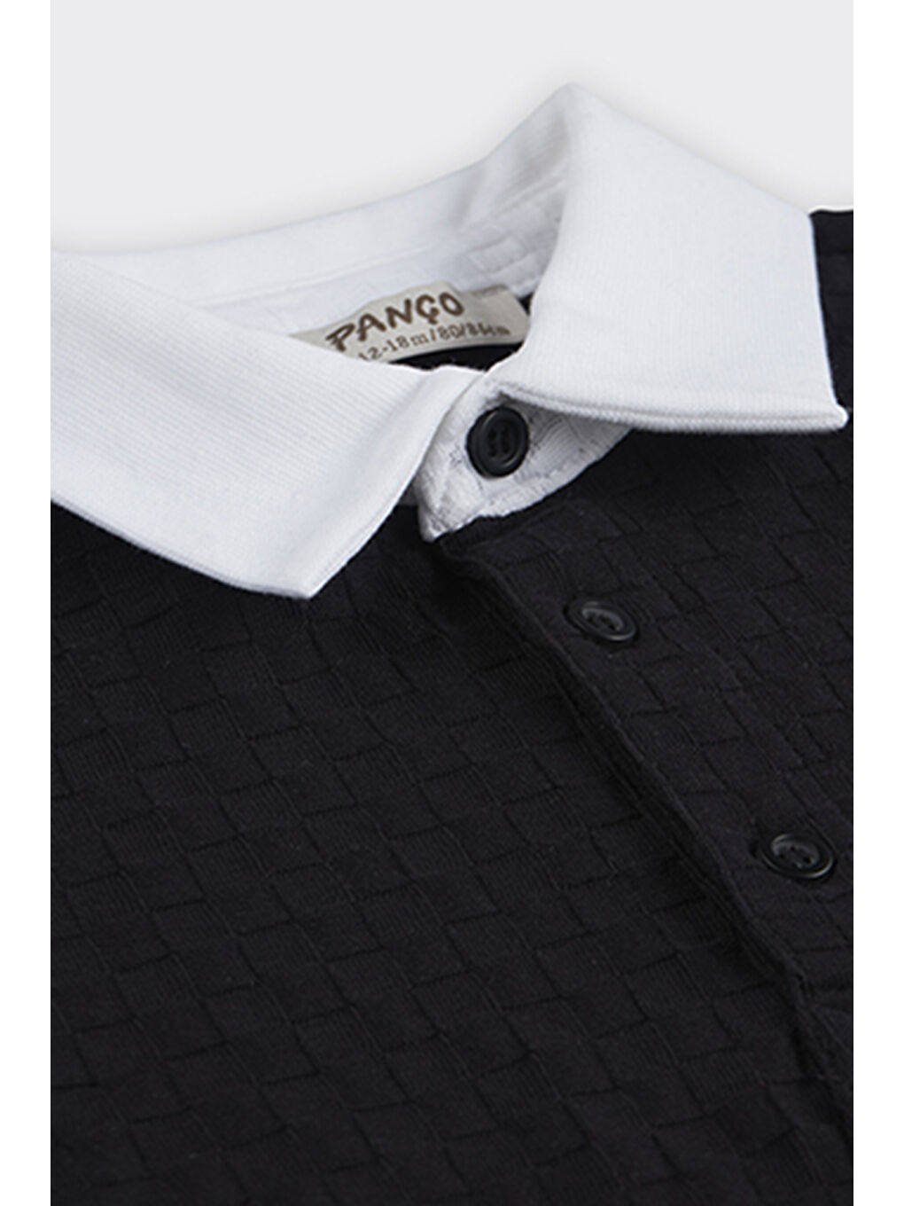 Erkek Bebek Siyah Polo Yaka Tişört-2