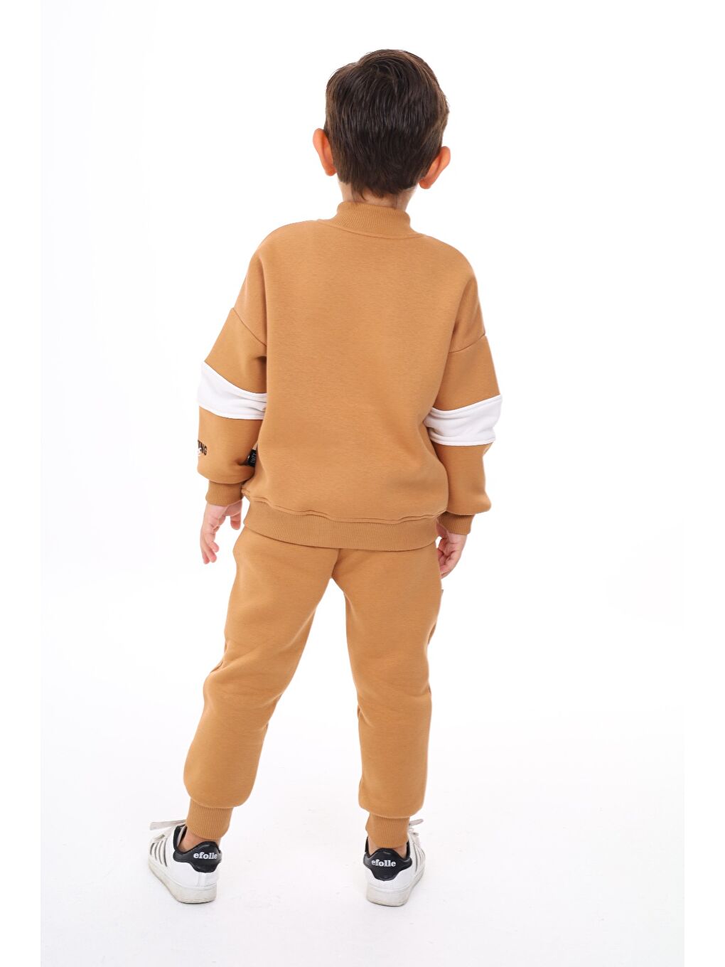 Kahverengi Erkek Çocuk Nakışlı Eşofman Takım-3