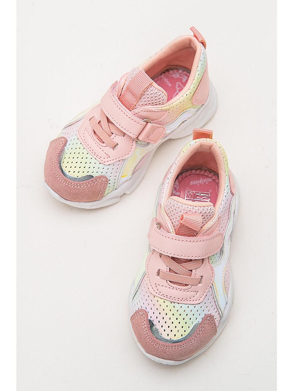 Pembe Kız Çocuk Pudra Hakiki Deri Spor Ayakkabı-2