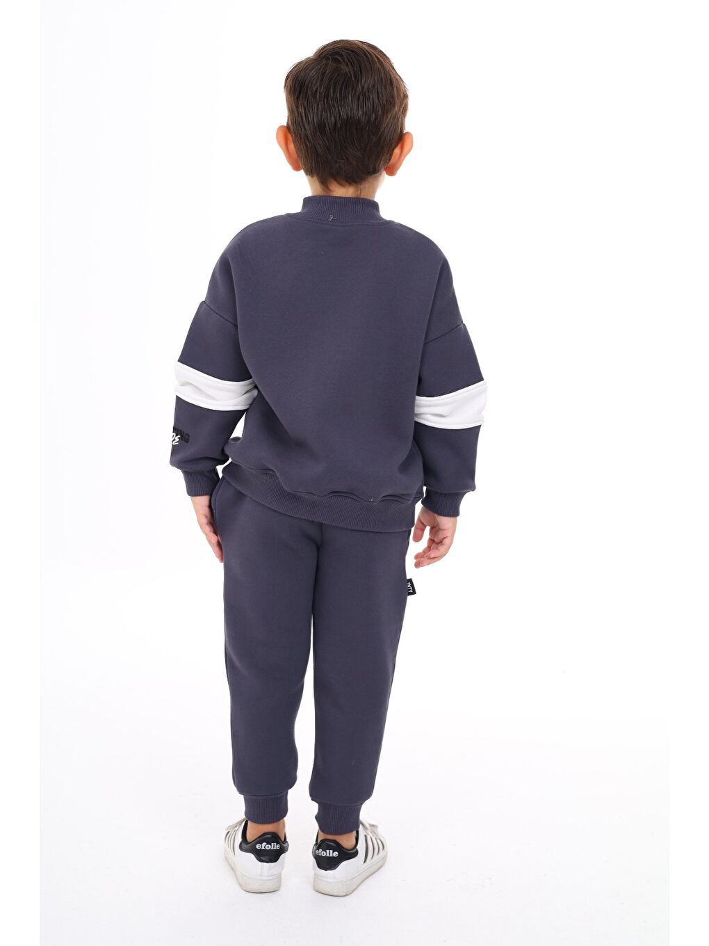 Antrasit Erkek Çocuk Nakışlı Eşofman Takım-1