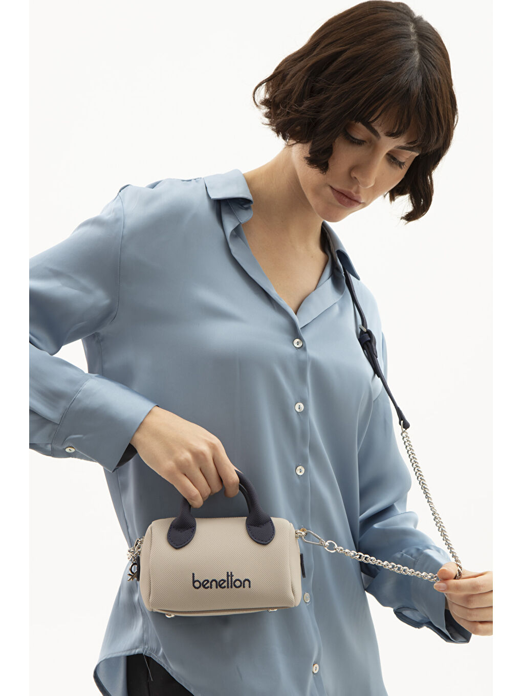 Bej Kadin Çapraz Çanta Taş-Laci BNT1593