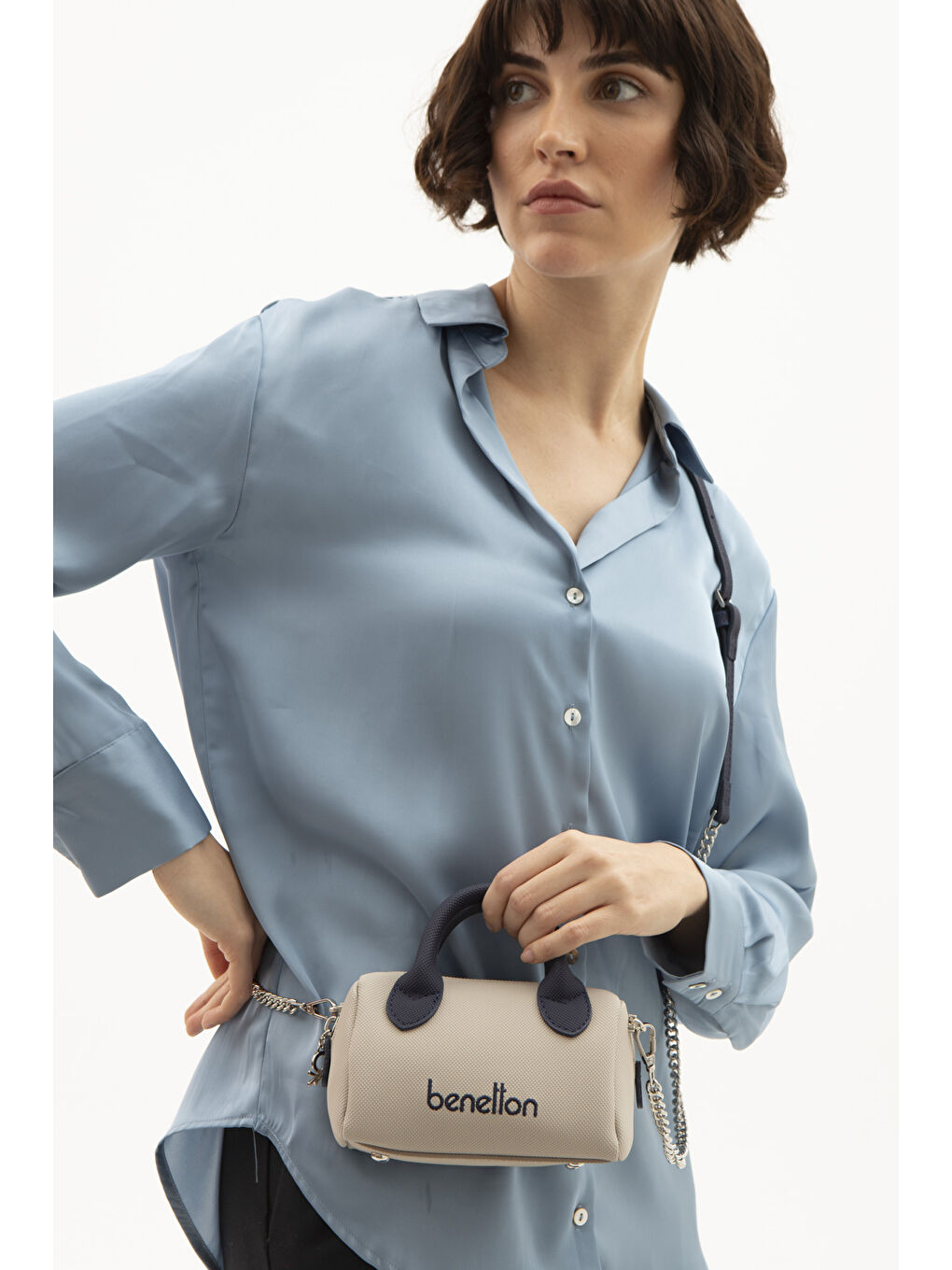 Bej Kadin Çapraz Çanta Taş-Laci BNT1593-1