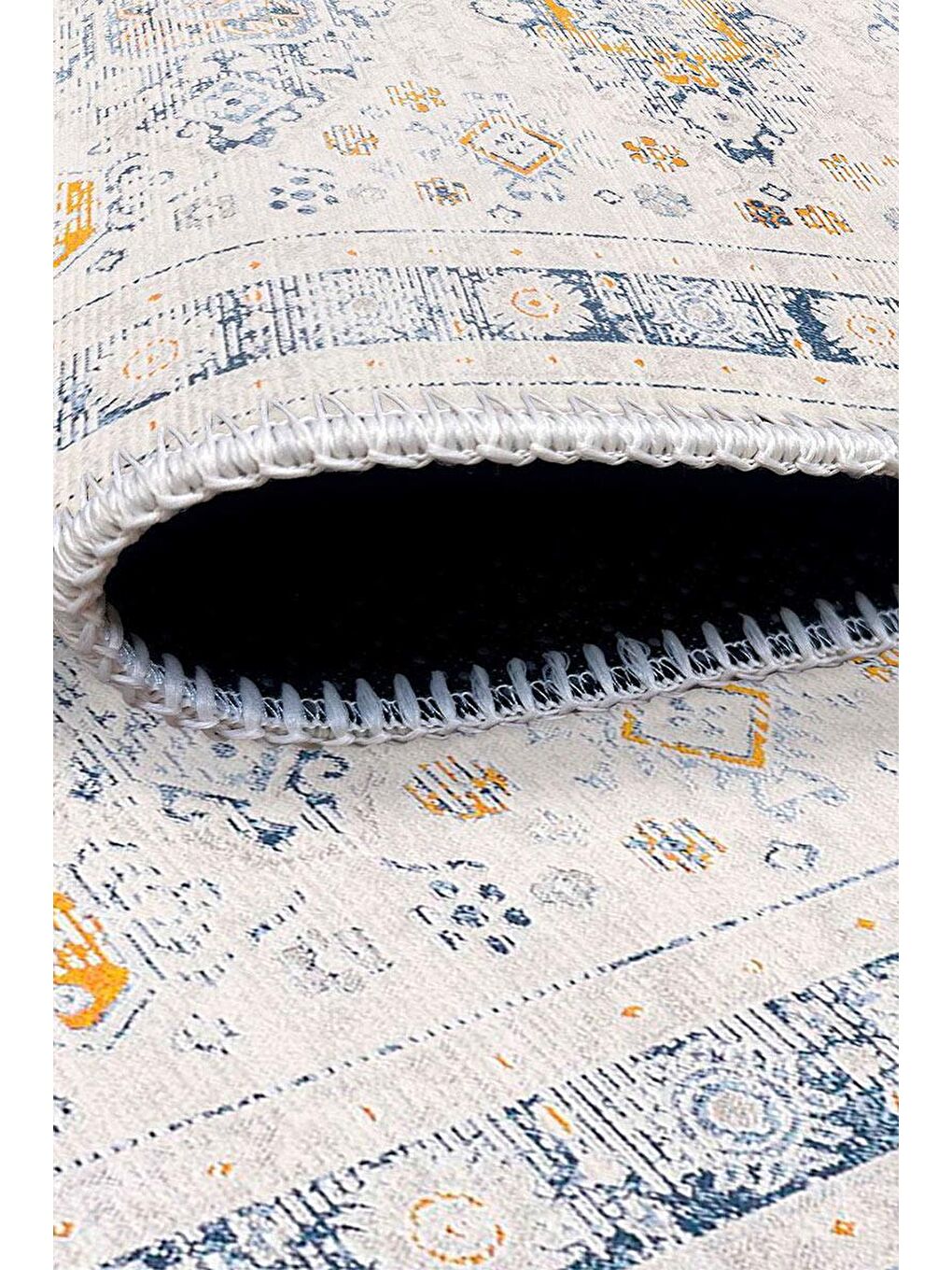 Beyaz Premium Kalite, Pamuk ve Kaydırmaz Taban, Yıkanabilir, Modern Halı  180 x 280 cm-4