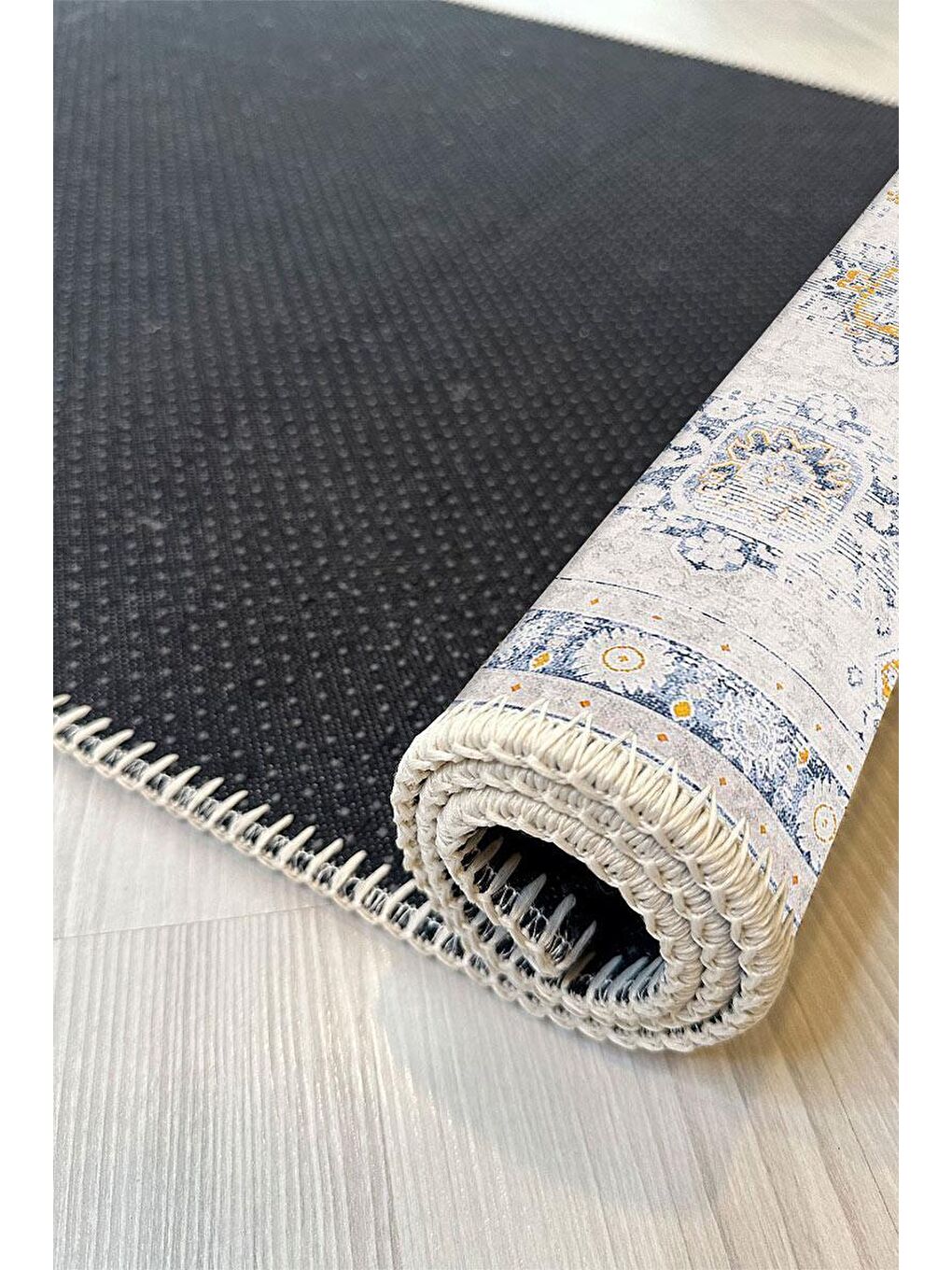 Beyaz Premium Kalite, Pamuk ve Kaydırmaz Taban, Yıkanabilir, Modern Halı  180 x 280 cm-5