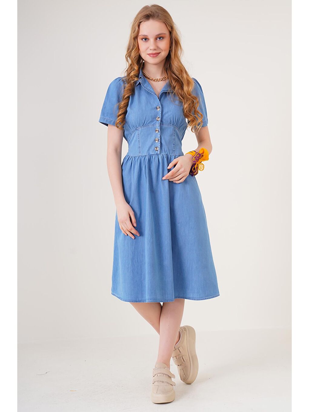 2210 Jean Elbise - Mavi