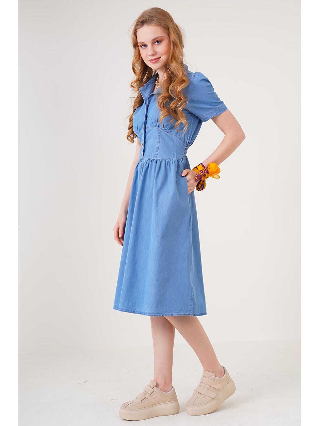 2210 Jean Elbise - Mavi-1