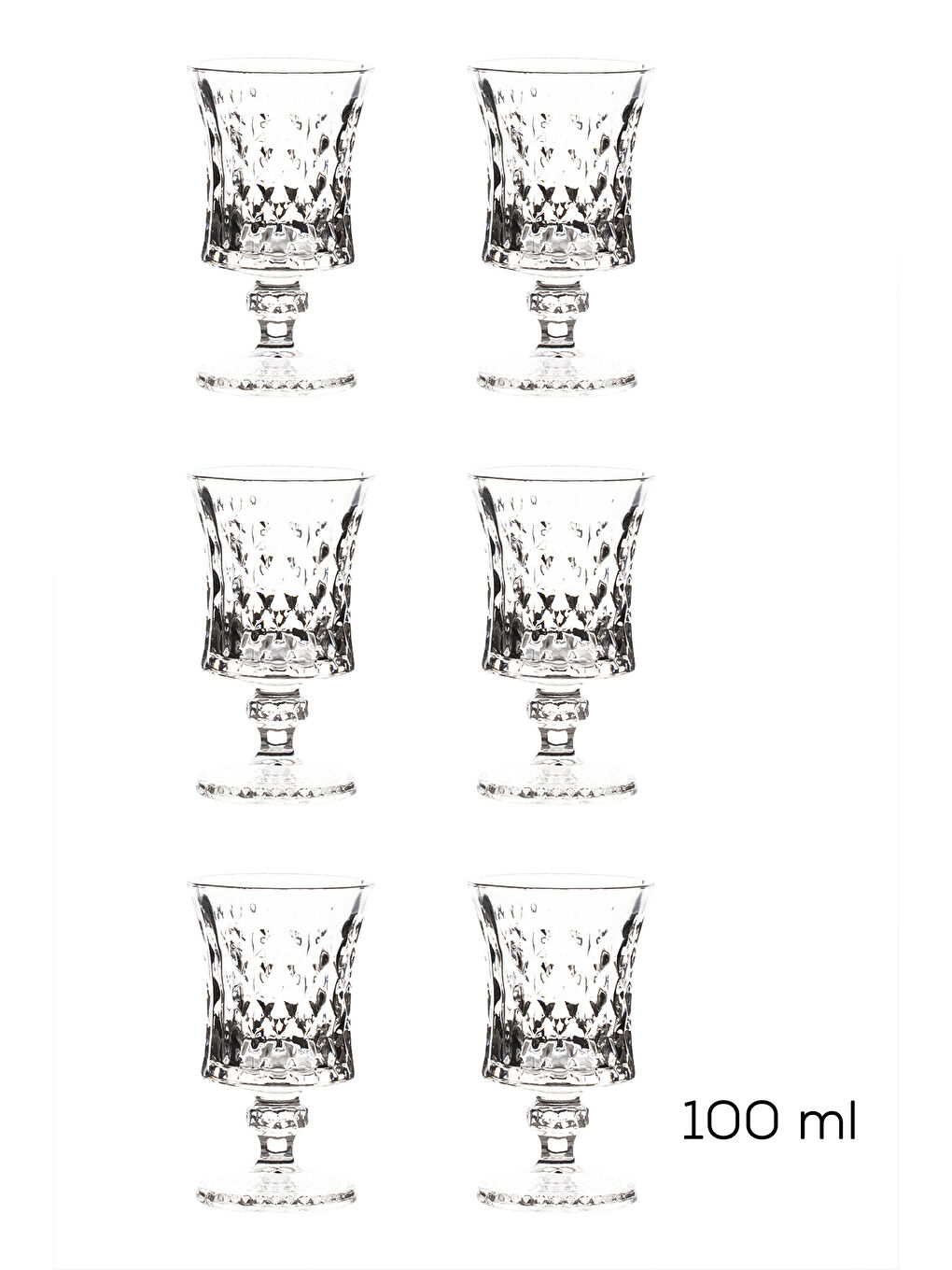 Renksiz Yasemin 6lı Kahve Yanı Cam Bardak Takımı-1