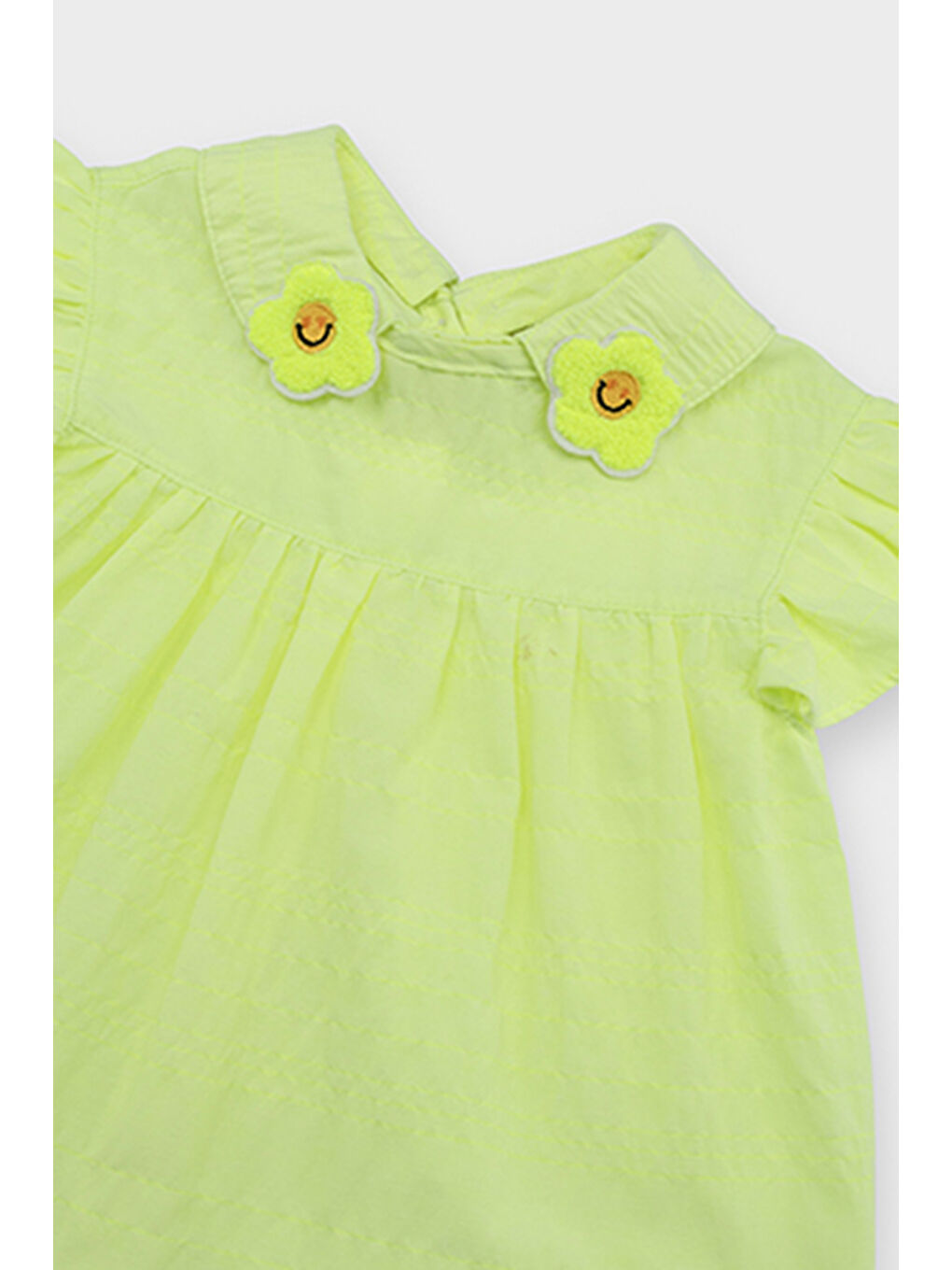 Kız Bebek Aplike Yakalı Sarı Bluz-2