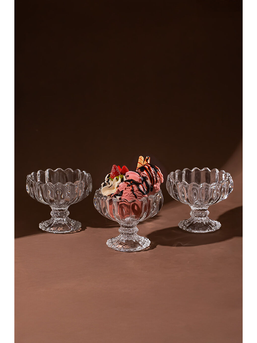 Renksiz Mimoza Cam Kase Puding Tatlı Ve Dondurma Kasesi 6'lı Kase Çerez Seti-4