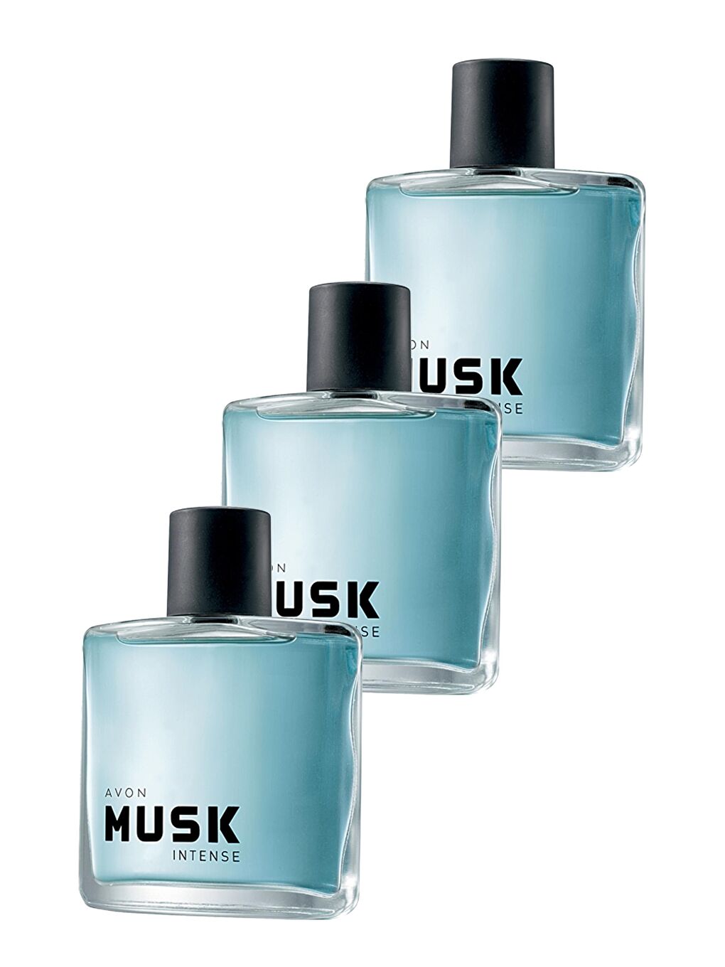 AVON Renksiz Musk Intense Erkek Parfüm Edt 75 Ml. Üçlü Set