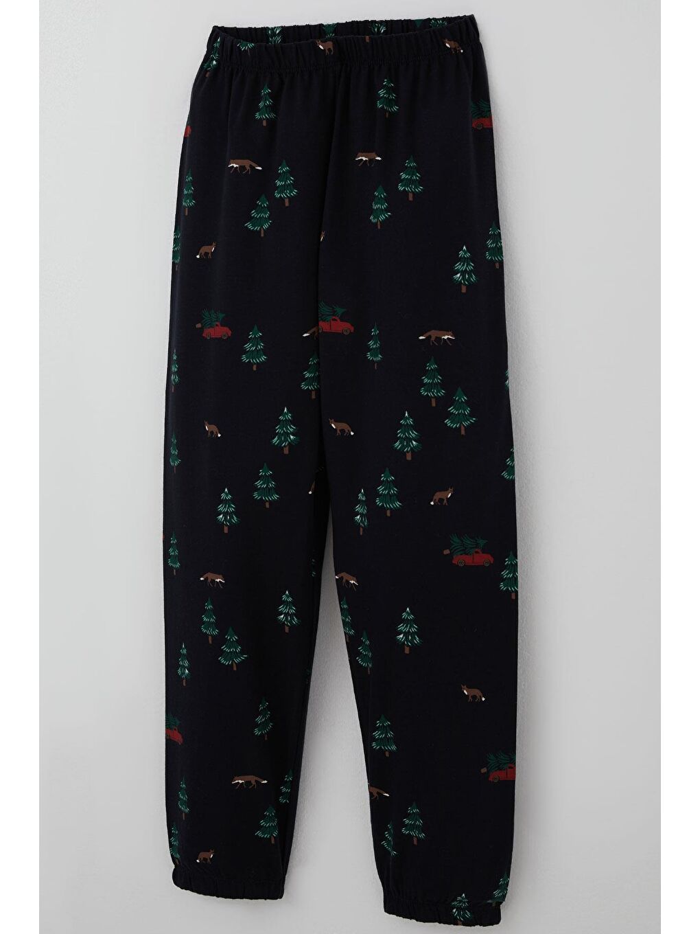 Erkek Çocuk Pijama Takımı Yılbaşı Temalı Çam Ağacı Desenli Lacivert (4-8 Yaş)-7