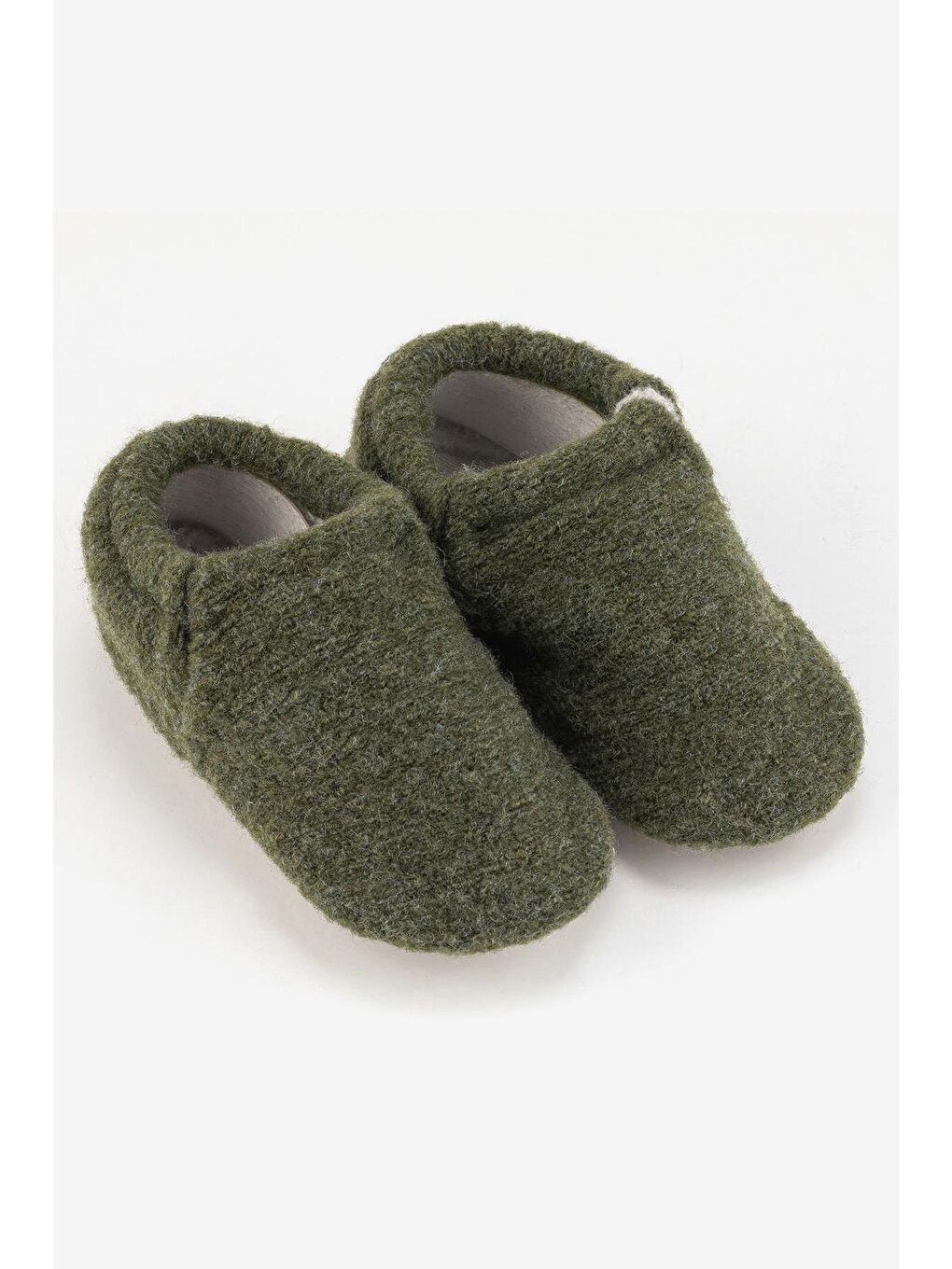 Recycled Woo Wooly Yünlü Haki Barefoot Patik (Hediye Seti)-2