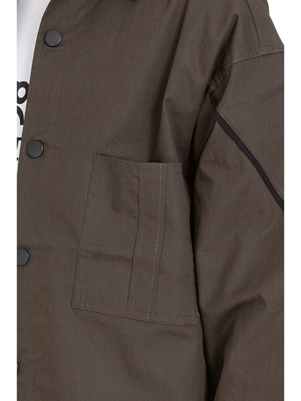 Haki Erkek Çocuk 2'li Takım (%100 Poplin Pamuk Gömlek+Tişört) P1083-4