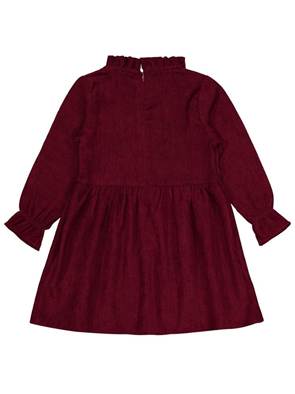 Bordo Girls Fiyonklu 2-5 Yaş Elbise