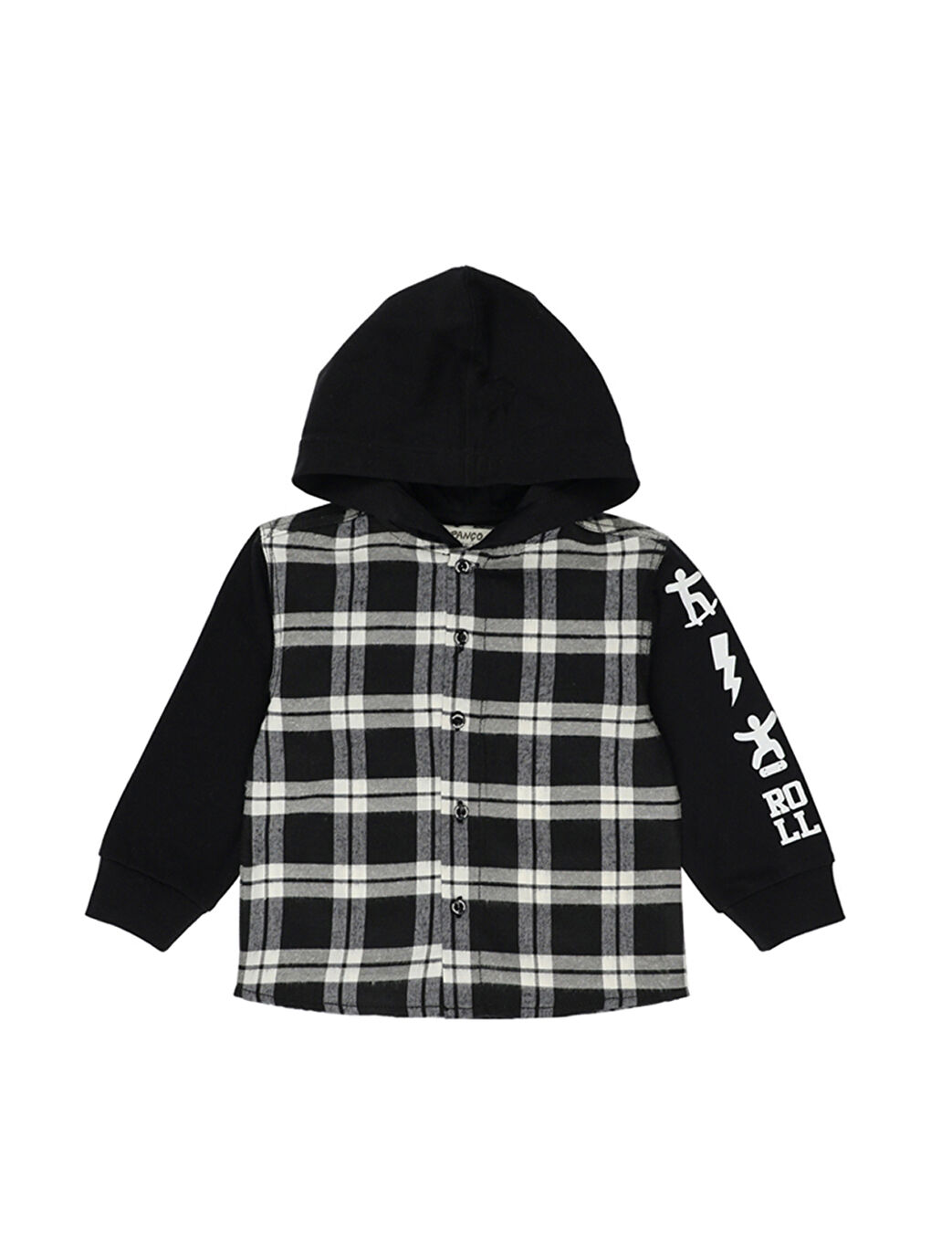 Erkek Bebek Uzun Kollu Siyah Gömlek