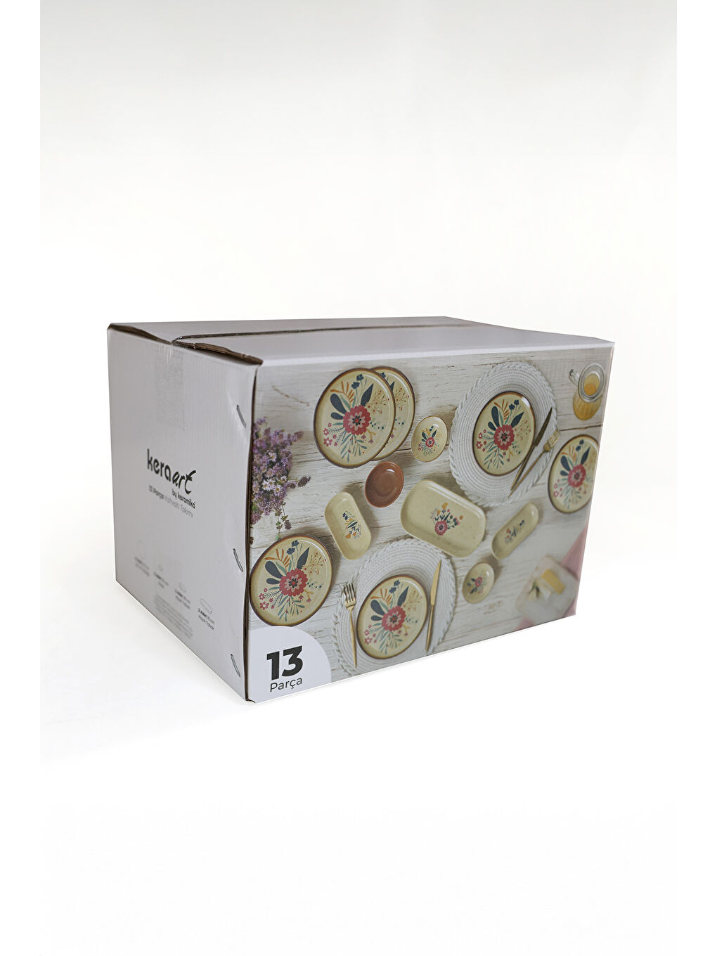 Karışık Çiçek Kahvaltı Takımı 13 Parça 6 Kişilik-2