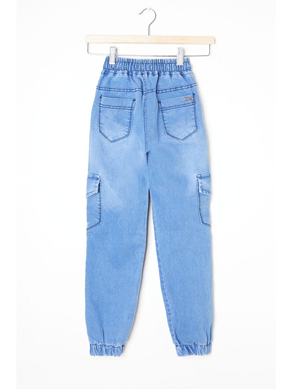 Mavi Kargo Cepli Beli Lastikli Erkek Çocuk Jean Pantolon 16238-4