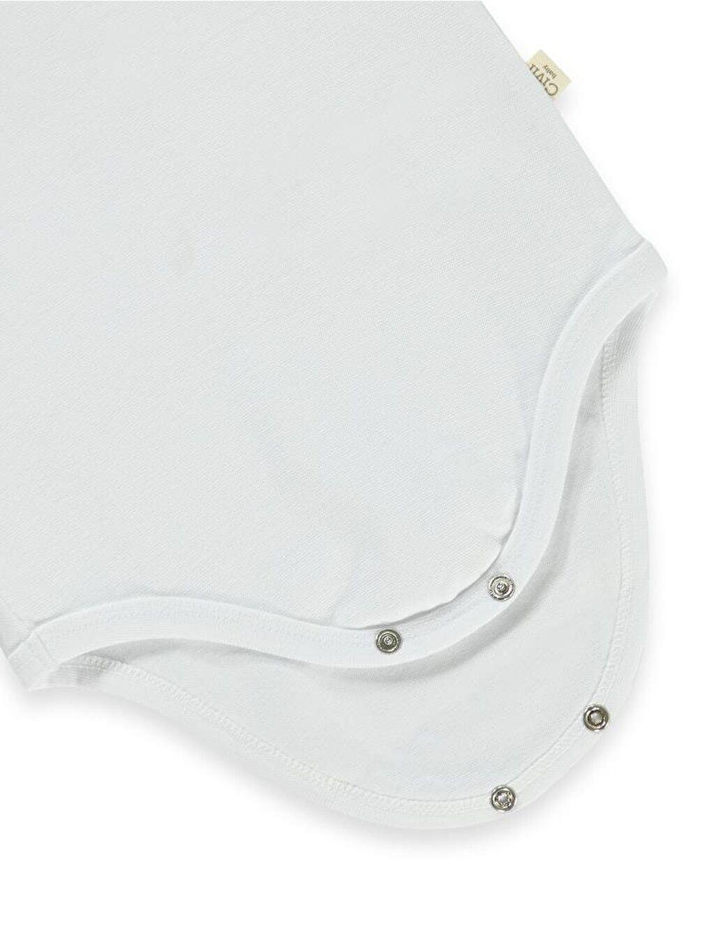 Beyaz Baby Organik 5 Li Sıfır Kol 1-3 Yaş Çıtçıtlı Badi