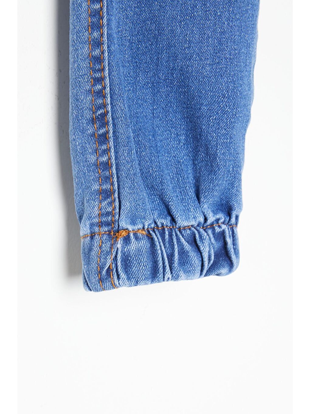Erkek Çocuk Mavi Kargo Cepli Beli Lastikli Jean Pantolon 16225-3